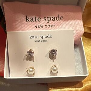 Kate Spade Gold and Pearl Stud Earrings